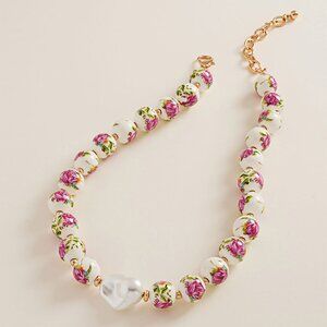 Flower & Pearl Coquette Core Necklace 18K Gold Plated Vintage Vibe Romantic